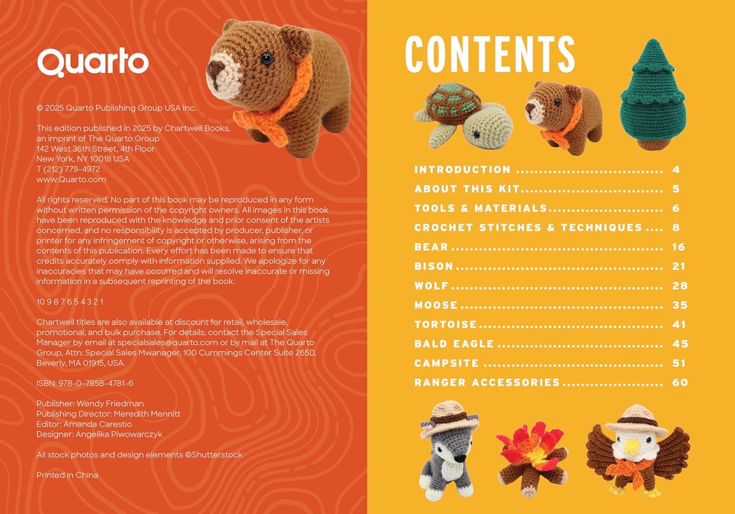 National Parks Crochet Kit: Crochet the Animals and Icons of America's Greatest Treasure - Includes: Instruction Book, 4 Colors of Yarn, Crochet Hook, Safety Eyes, Yarn Needle, Stuffing - Image 2