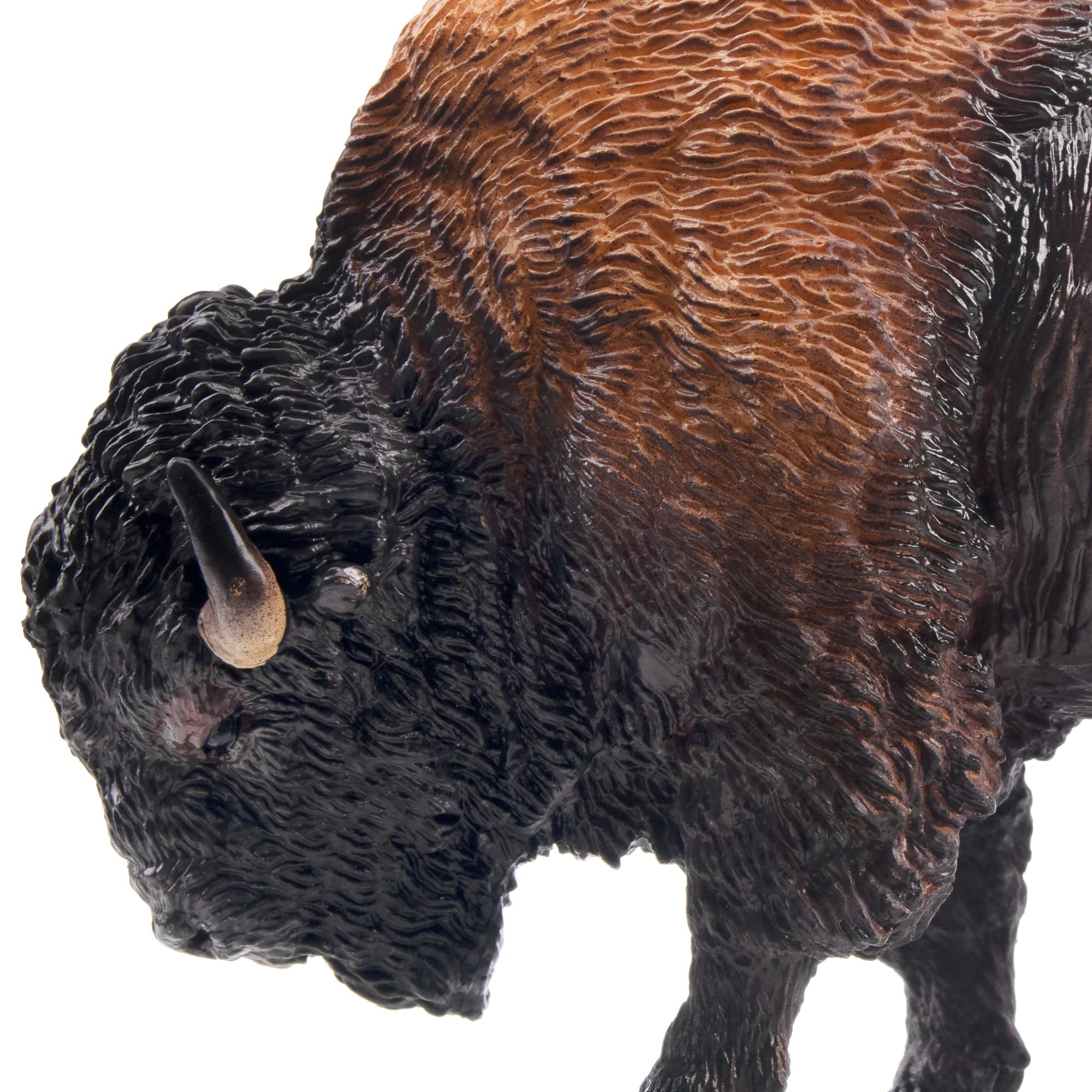 TOYMANY Bison figurki zwierząt stepowych, 9,9 x 3,6 x 6,7 cm
