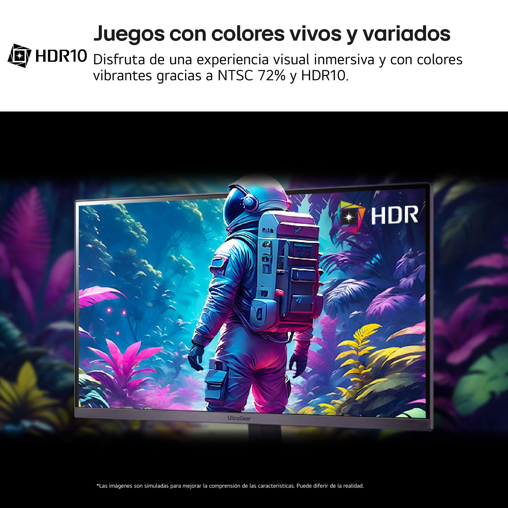 LG 27GS50F-B - Monitor Gaming Ultragear, 27", VA, 1920x1080, 16:9, 180 Hz, 1 ms/AMD FreeSync/HDR10/Black Stabilizer, No Curvo, No Pivotable, Morado Grisáceo