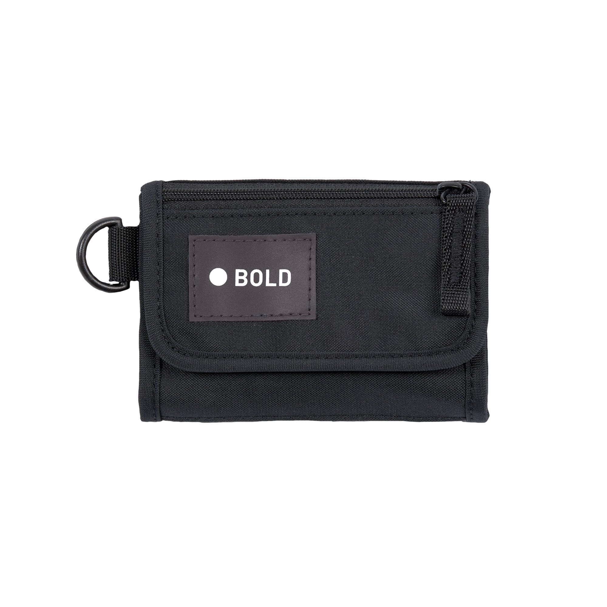 LÄSSIG Children's Wallet with Velcro Closure and Transparent Window/School Wallet Bold, Black, Purse