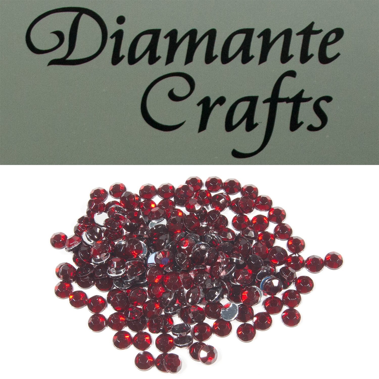Diamante Crafts Red 200 X 5Mm Burgundy Diamante Loose Round Flat Back Rhinestone Craft Gems Created Exclusively