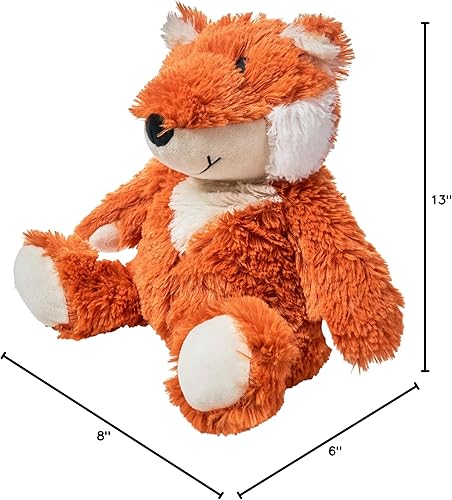 Miniatura 7 de warmies Animales de peluche con peso y aptos para microondas, zorro, peluche con calefacción para calidez y comodidad, lindos juguetes de felpa