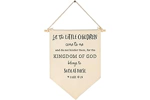 Classroom Christian Decor-Church Sunday School Wall Sign-Bible Verse Flag Gifts for Boys Girls Kids
