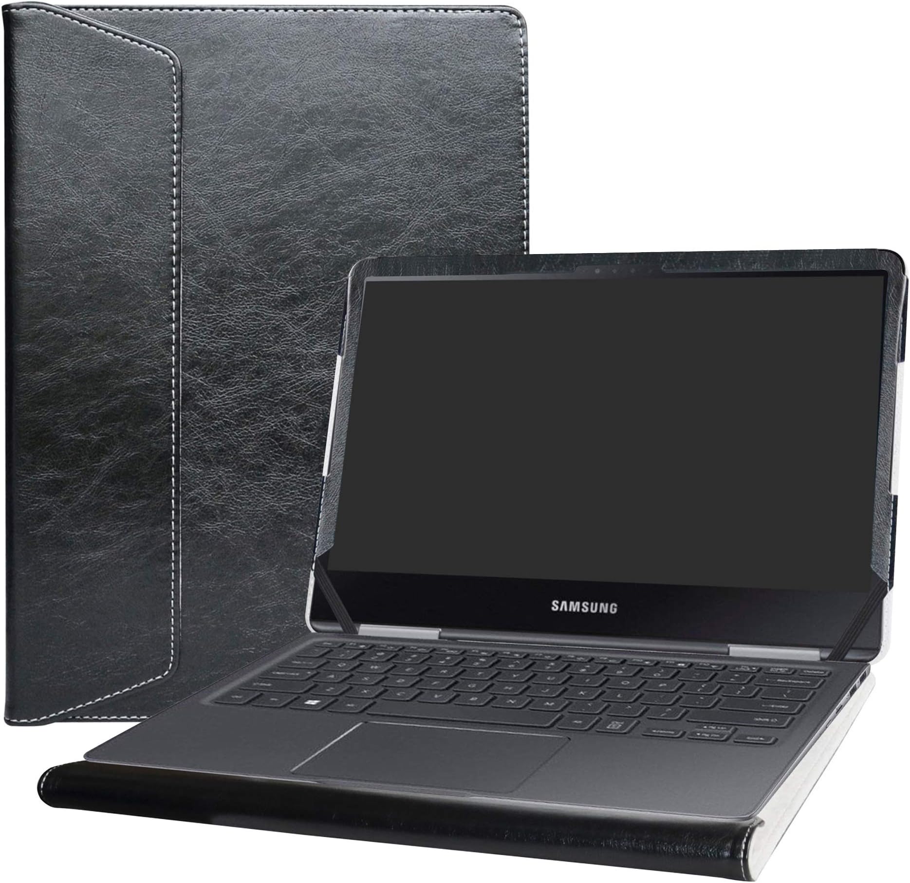 Alapmk Protective Case for 15" MacBook Pro 15 with Touch Bar (2019/2018/2017/2016 Release) A1990 A1707 & Samsung Notebook 9 Pro 15 NP940X5M NP940X5N Laptop(Not Fit MacBook Pro 15 A1398),Black