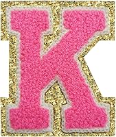 Vista 44 de SPRT - Parches de letras de chenilla universitaria con purpurina, parche de letras blancas para planchar con letras del alfabeto para disfraz