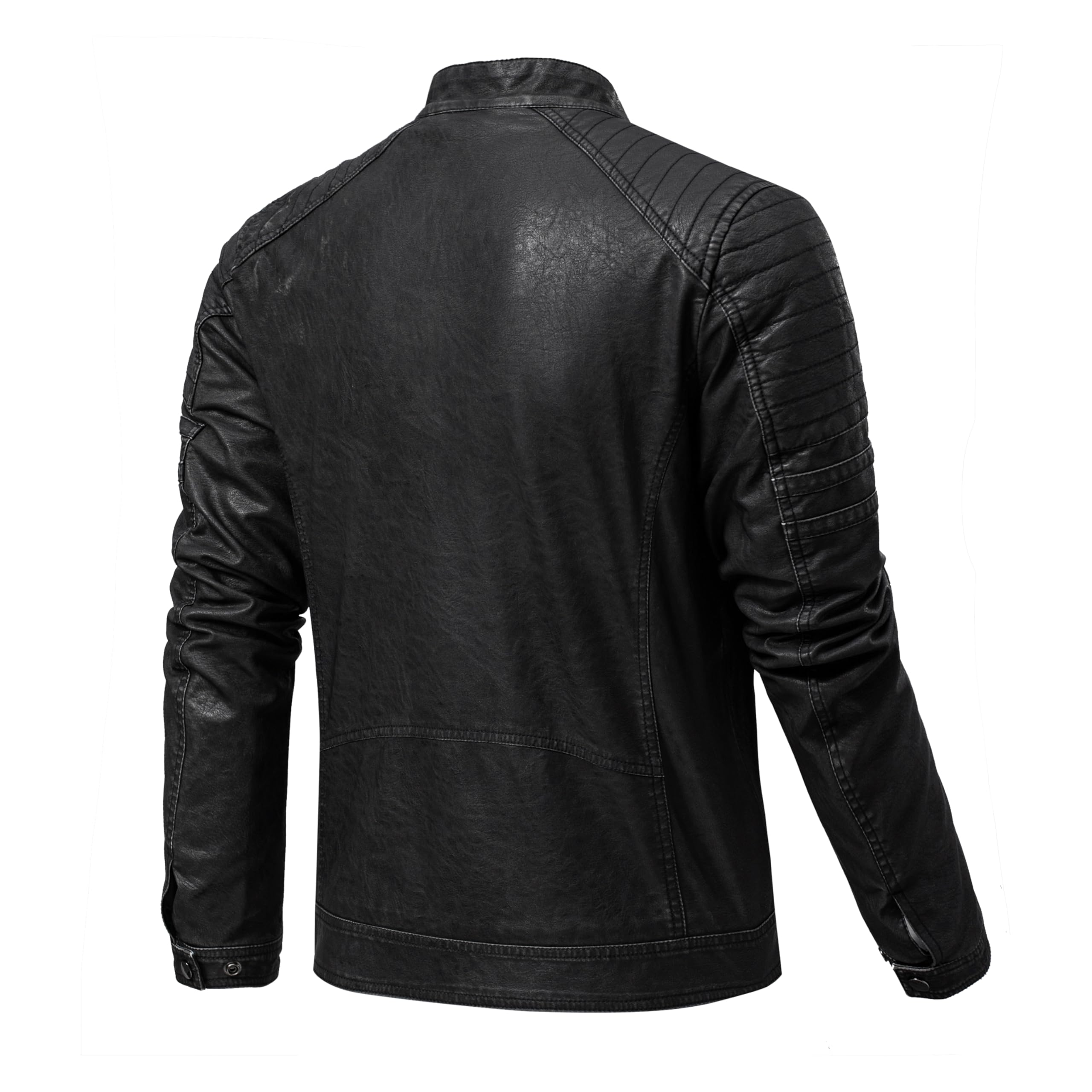 TONY BACKER Giubbotto da Uomo in pelle sintetica da moto Stile Vintage 5205
