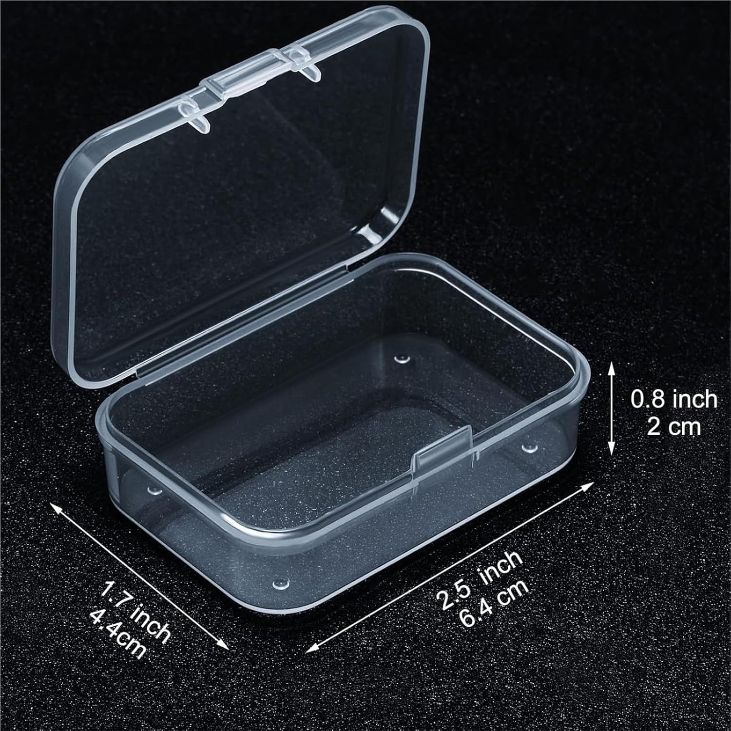Mini Containers 72 Packs Small Clear Plastic Beads Storage Containers Box with Hinged Lid for of Items for Quick Identification in Home,Office,Travel Use