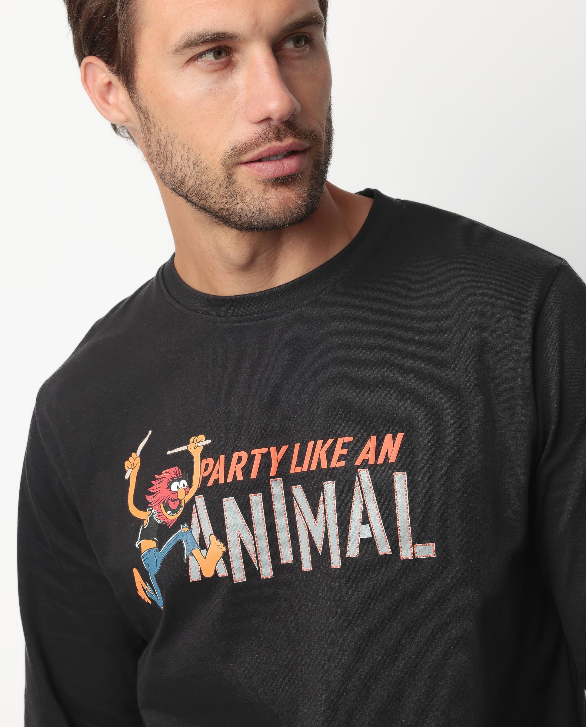 Disney Muppets Pijama Manga Larga Party Animal para Hombre