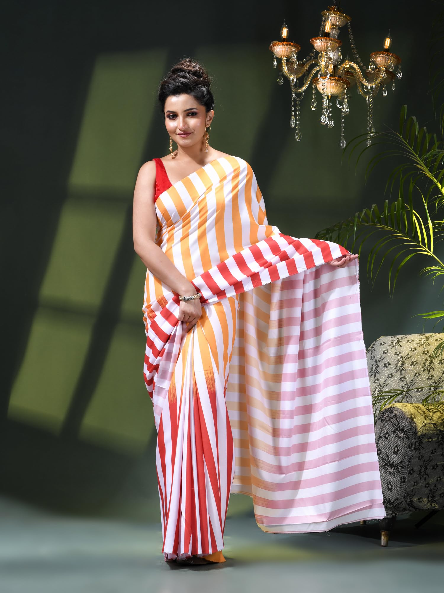 db desh bidesh Desh Bidesh Crepe Silk Printed Festive Ethnic Saree For Women-picture-14