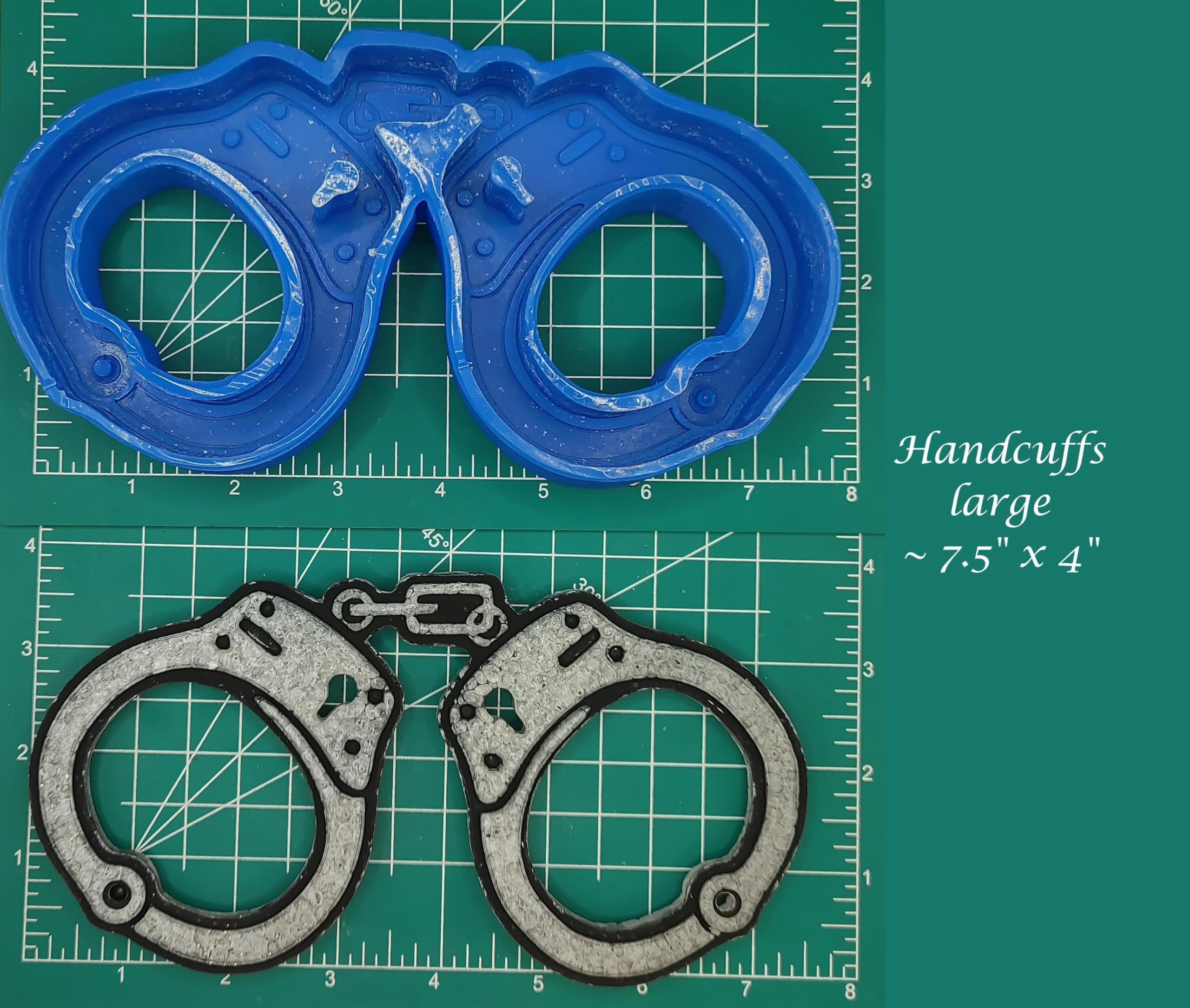 Handcuffs - Silicone Freshie Mold - Large-