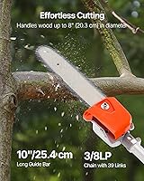 Vista 4 de VEVOR Sierra de Pértiga a Gas, 43CC Sierras de Pértiga a Gas de 2 Tiempos con Barra de Corte de 10 pulgadas, Podadora de Árboles Inalámbrica