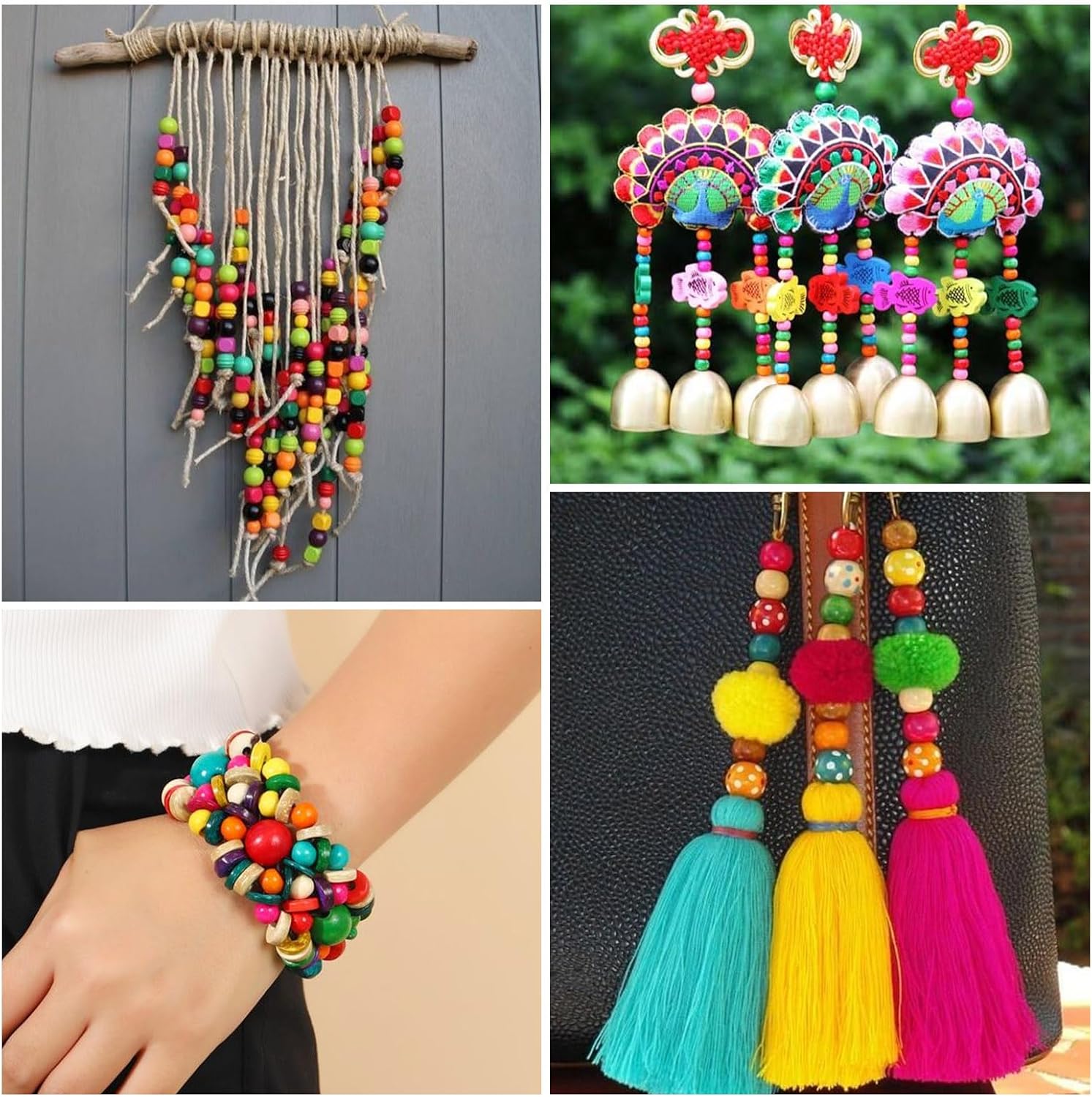 Craftdady 100Pcs Round Wood Beads 12mm Red Wooden Ball Spacer Beads for Home Decoration Jewelry Making - Image 5