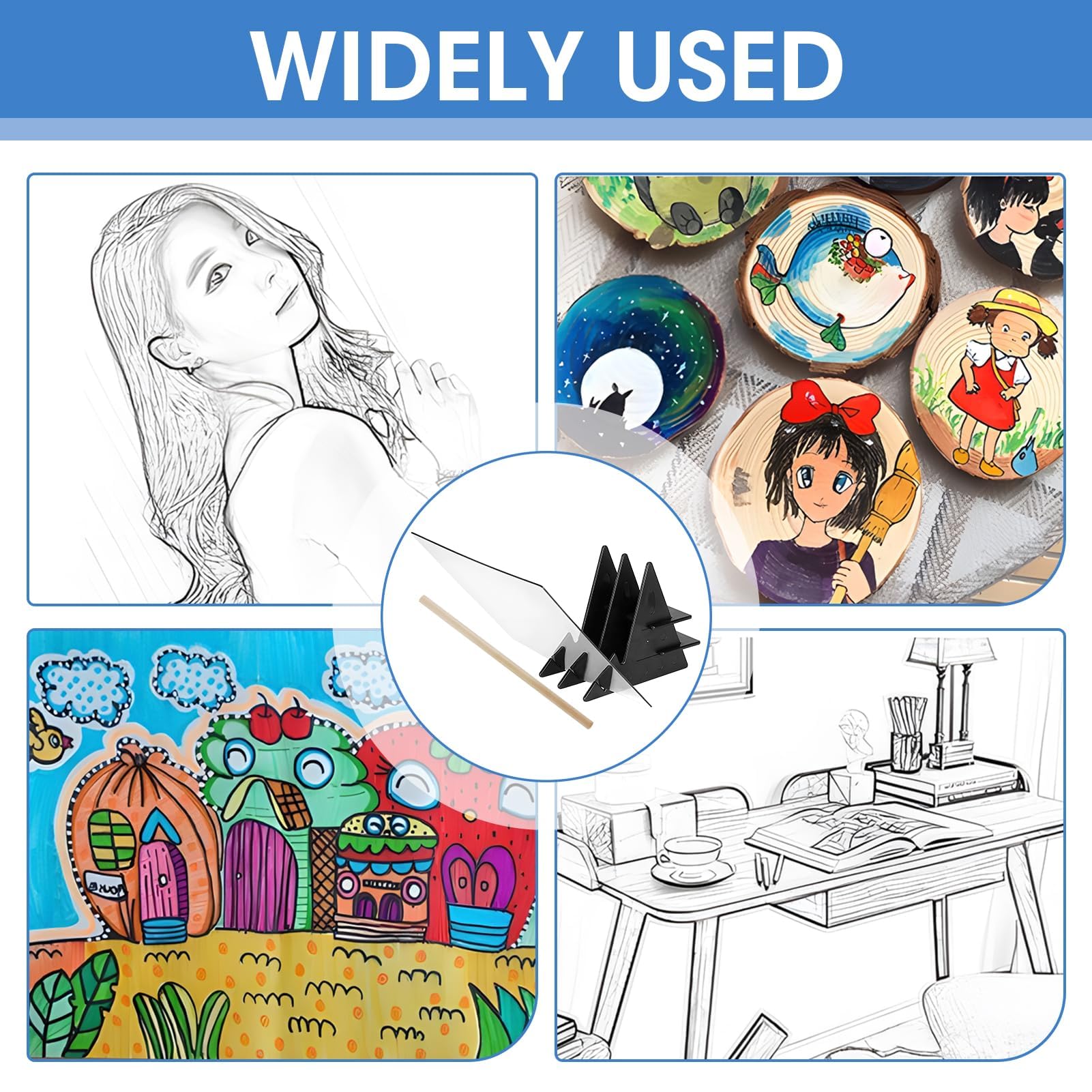 Tavolo Da Disegno Ottico, Tavolo da Disegno per Copia di Proiezione, Strumento di Pittura di Proiezione, Specchio per Disegnare in Acrilico di Alta Qualità per Bambini, Principianti, Artisti e Pittura