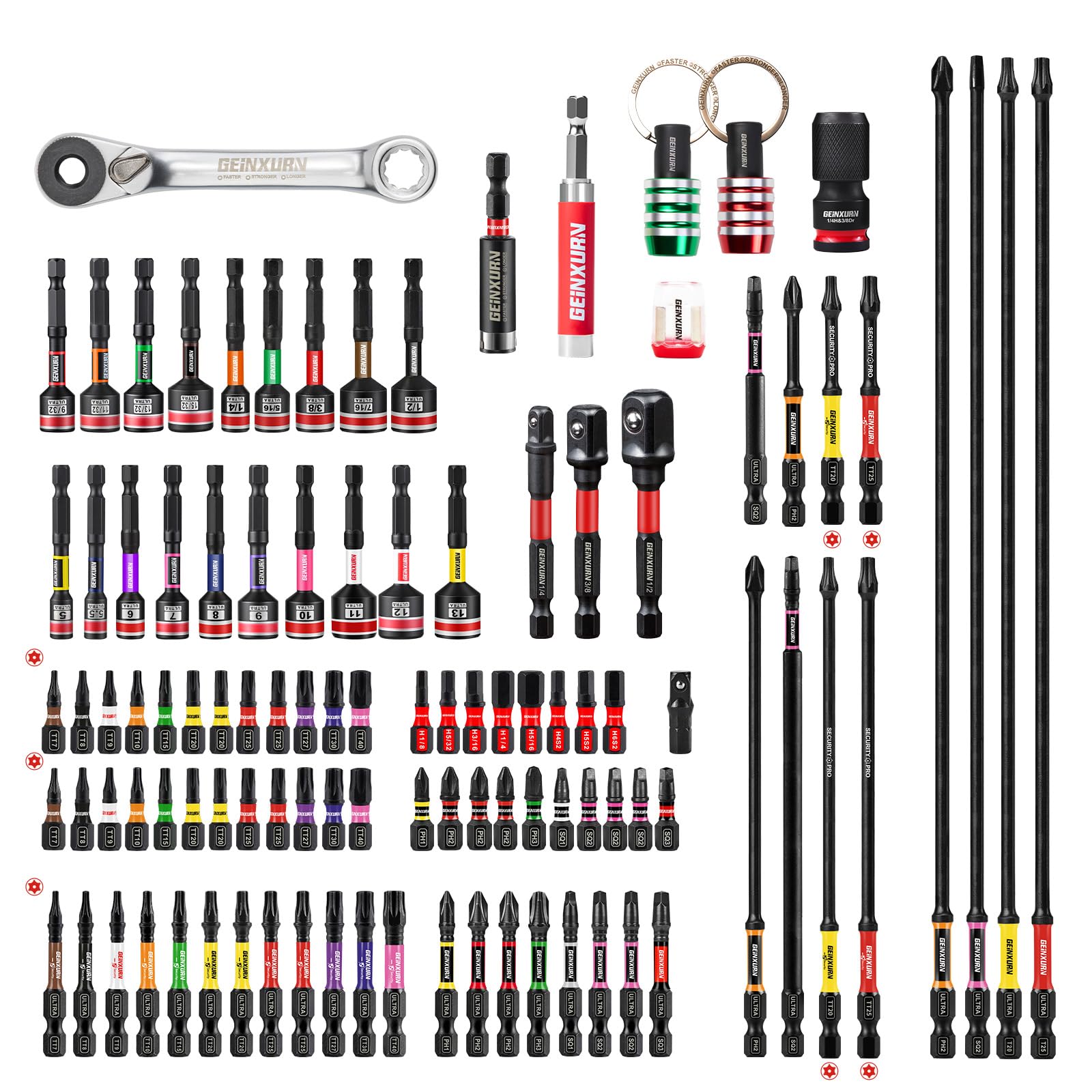 GEINXURN 104Pcs Screwdriver Set - Magnetic & Impact -1 GEINXURN 104Pcs Screwdriver Set - Magnetic & Impact -1