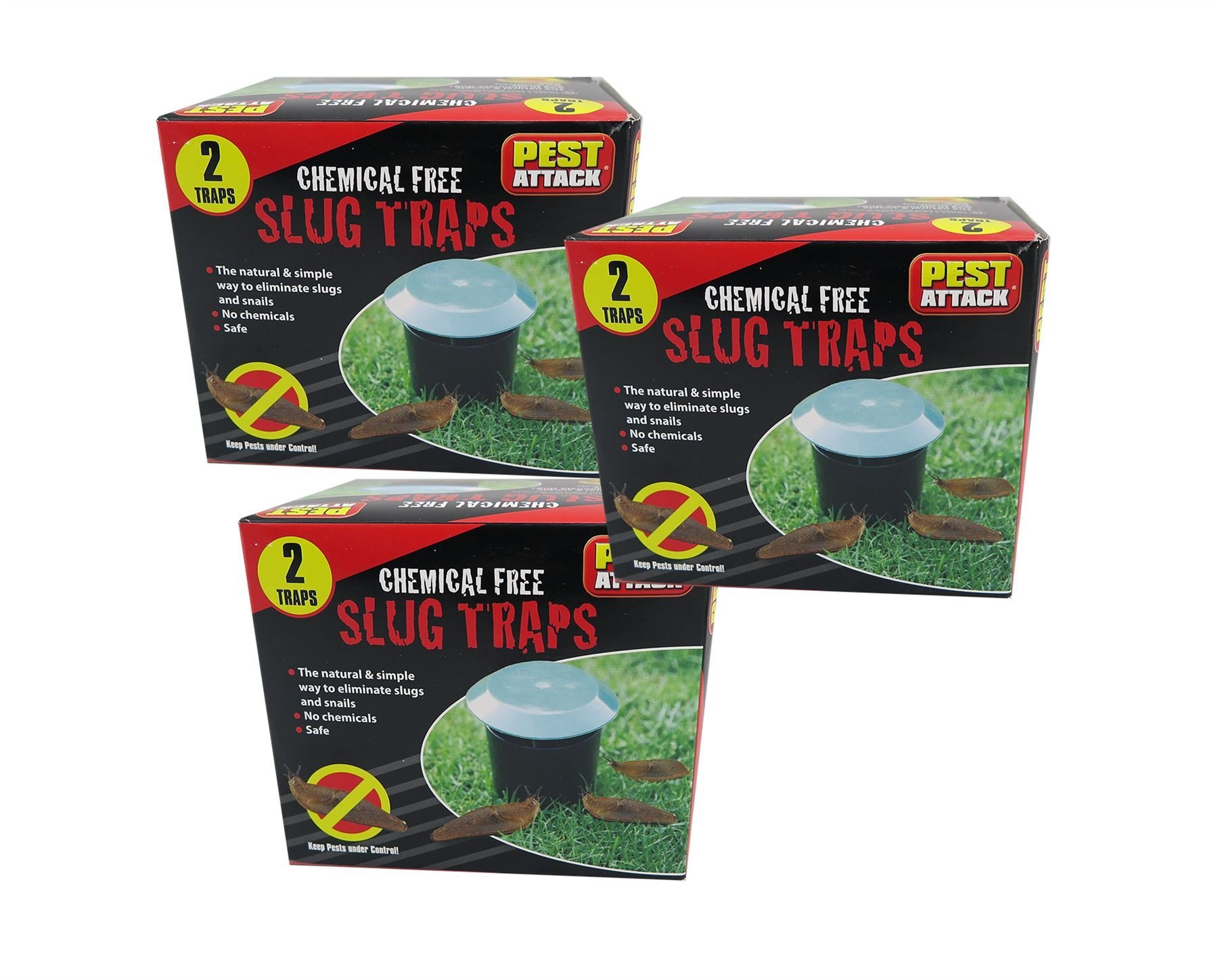 Chemical Free Beer Slug Traps - 6 Traps in a Pack