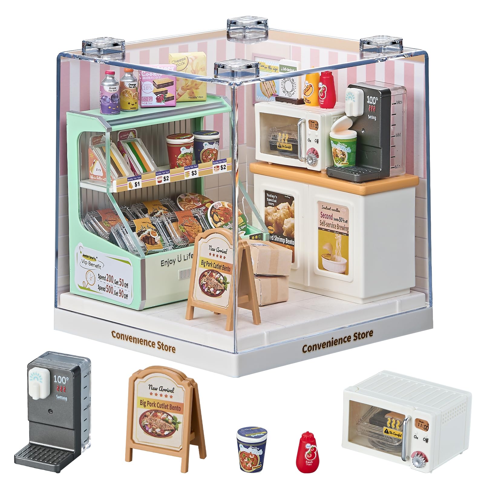 Qudify Miniature Convenience Store DIY Kit - dollhouses | Mubboo