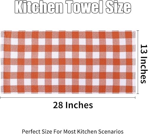 Miniatura 5 de homing Toallas de cocina 100% algodón, paquete de 6 paños de cocina de tejido gofre para secar platos, toallas de mano súper suaves y absorbentes,