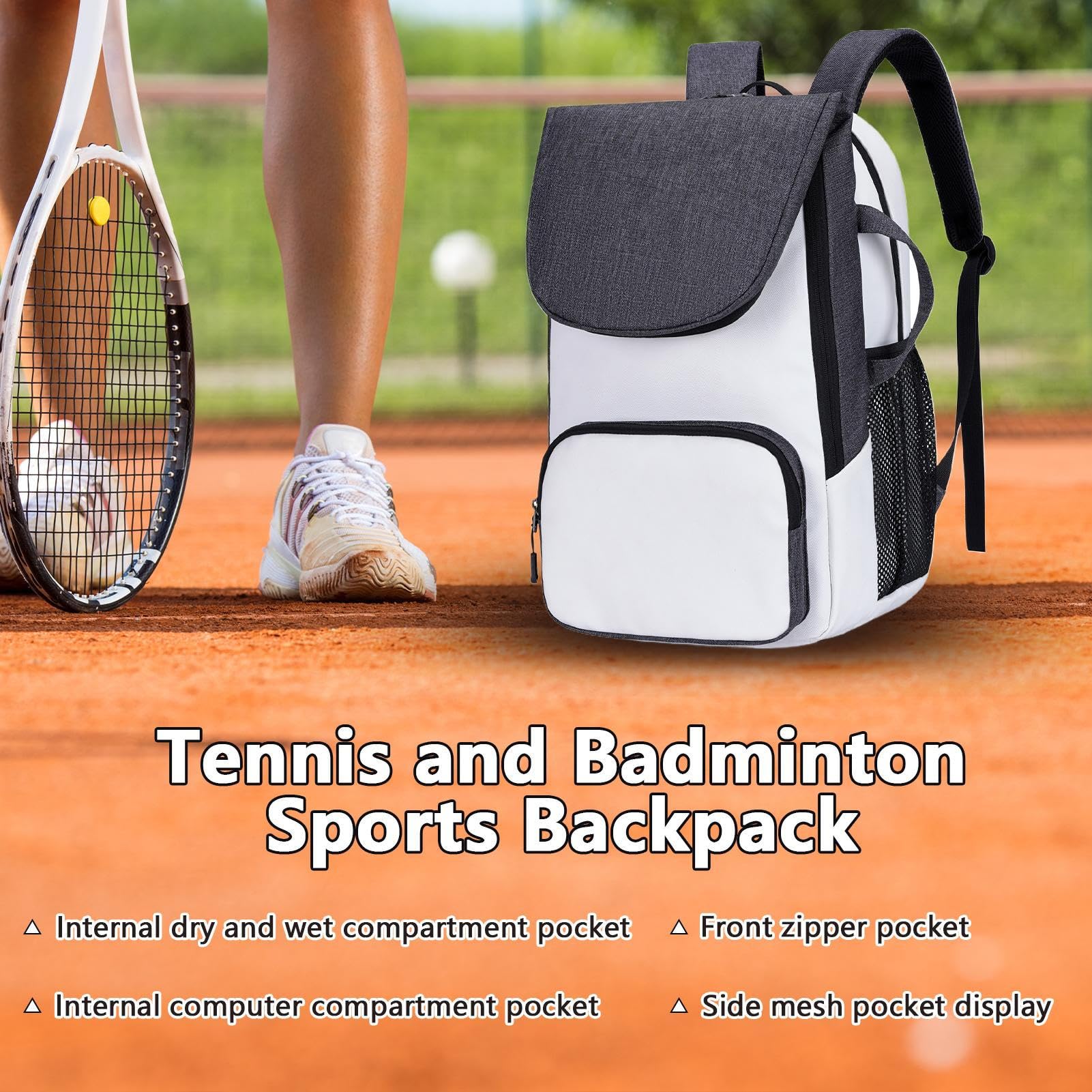 Plecak Tenisowy Torba Duffle Organizer Do Sprzętu Z Ochraniaczami Na | Torba duffel na sprzęt tenisowy Dla Rodziny I Przyjaciół Tenis Przechowywanie Organizer Duffle Buty