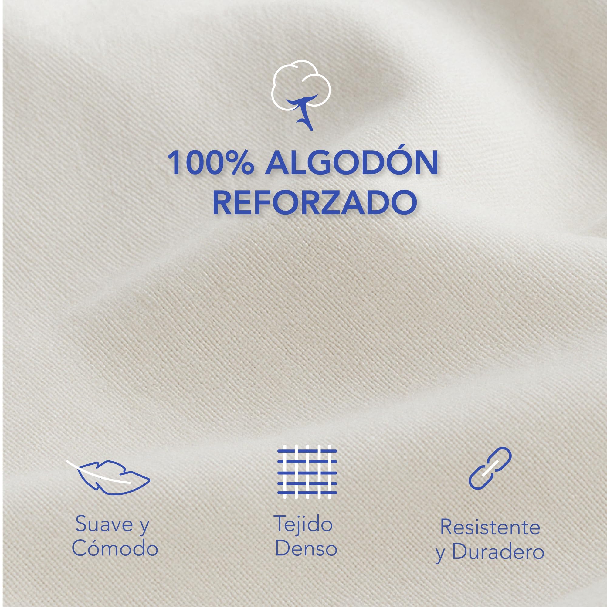 Dreamzie Funda Nordica Algodon 135x200 - Blanco - Ropa de Cama, 2X Funda Edredon 135x200 y 2X Funda Almohada 80x80 - Algodón Reforzado - 4 Piezas