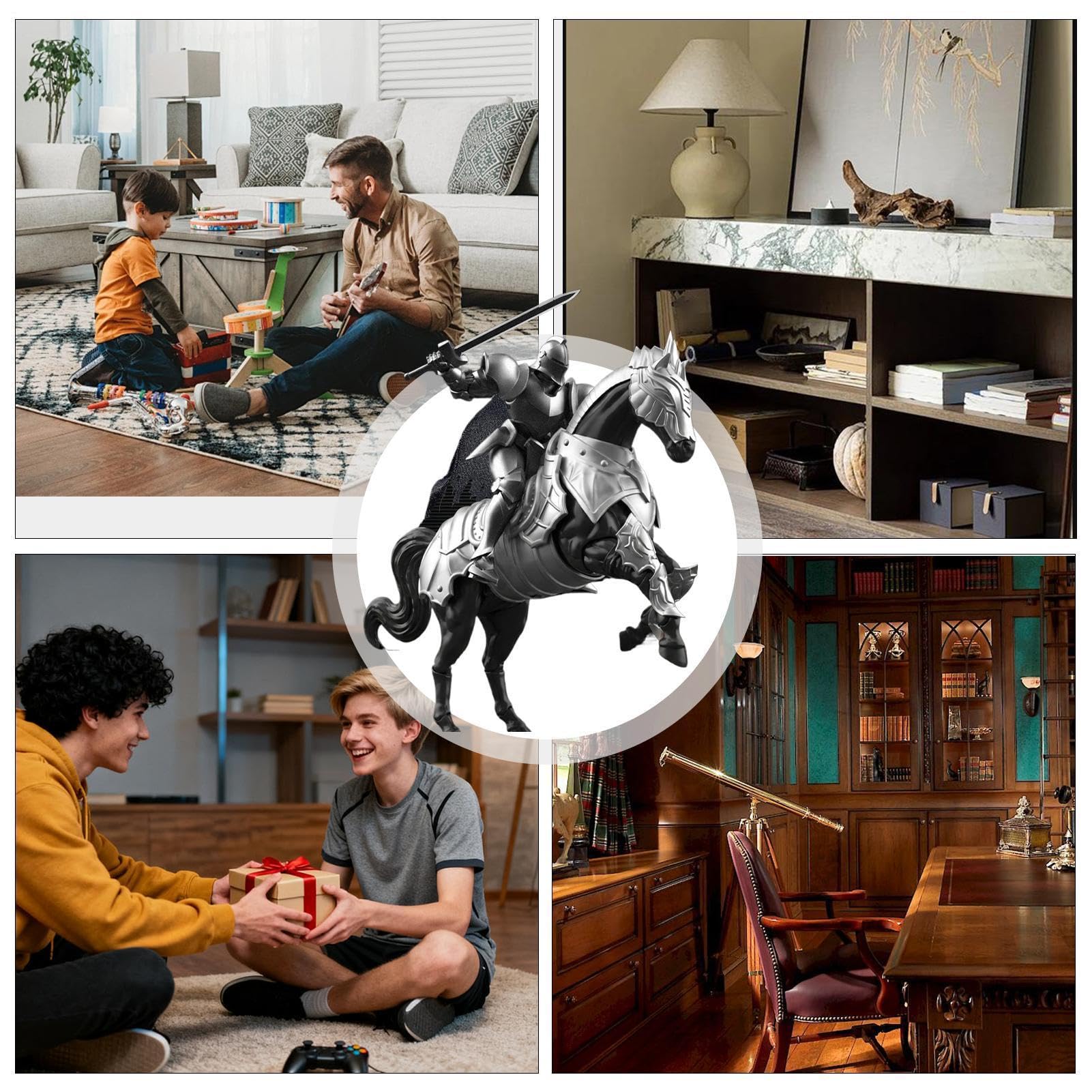 Figuras De Acción Medievales Montaje DIY Requerido Multiarticuladas Y | Figura de Acción Estatua para tu salón, estudio, oficina, estantería, escritorio y tu mesita de noche