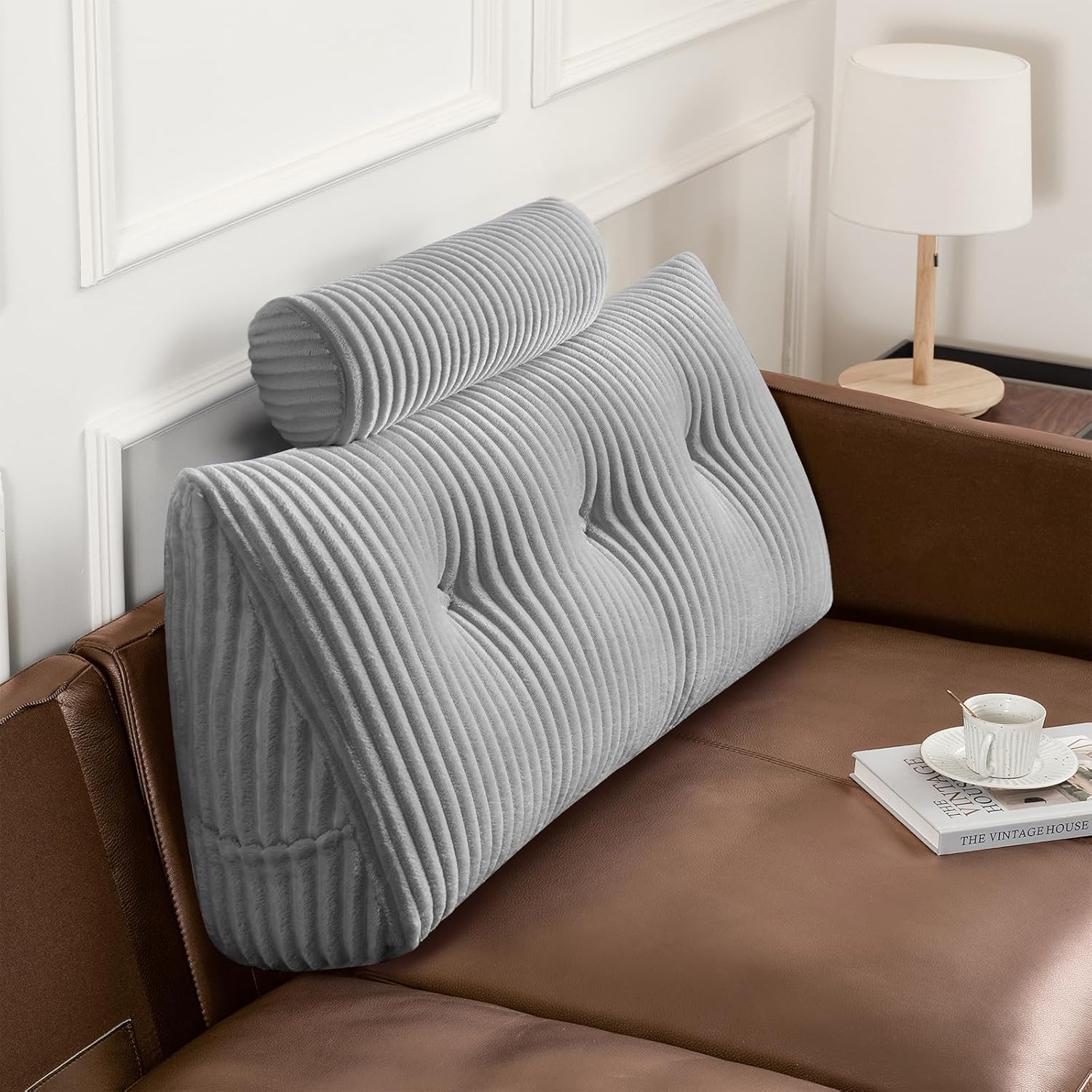 Z-hom Large Wedge Back Pillows, Headboard Triangular Rest Reading ...