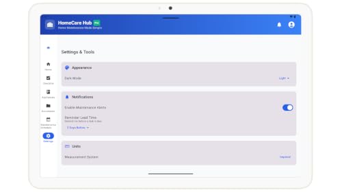 HomeCare Hub Pro Home Maintenance Planner, HVAC Reminders & Warranty Manager – vue 7