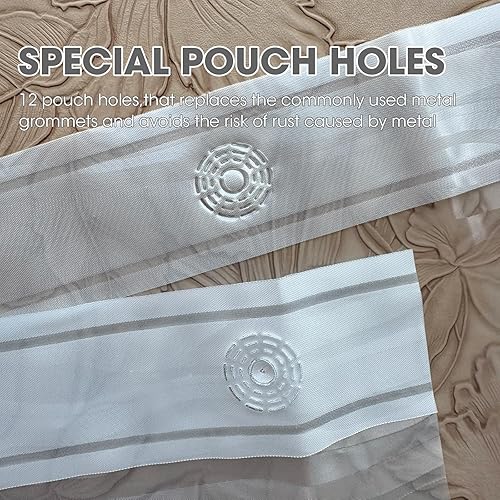 Miniatura 3 de Forro de cortina de ducha de plástico azul claro, PEVA, impermeable, ligero, con diseño a rayas, tamaño estándar, 70 x 72 pulgadas, para baño