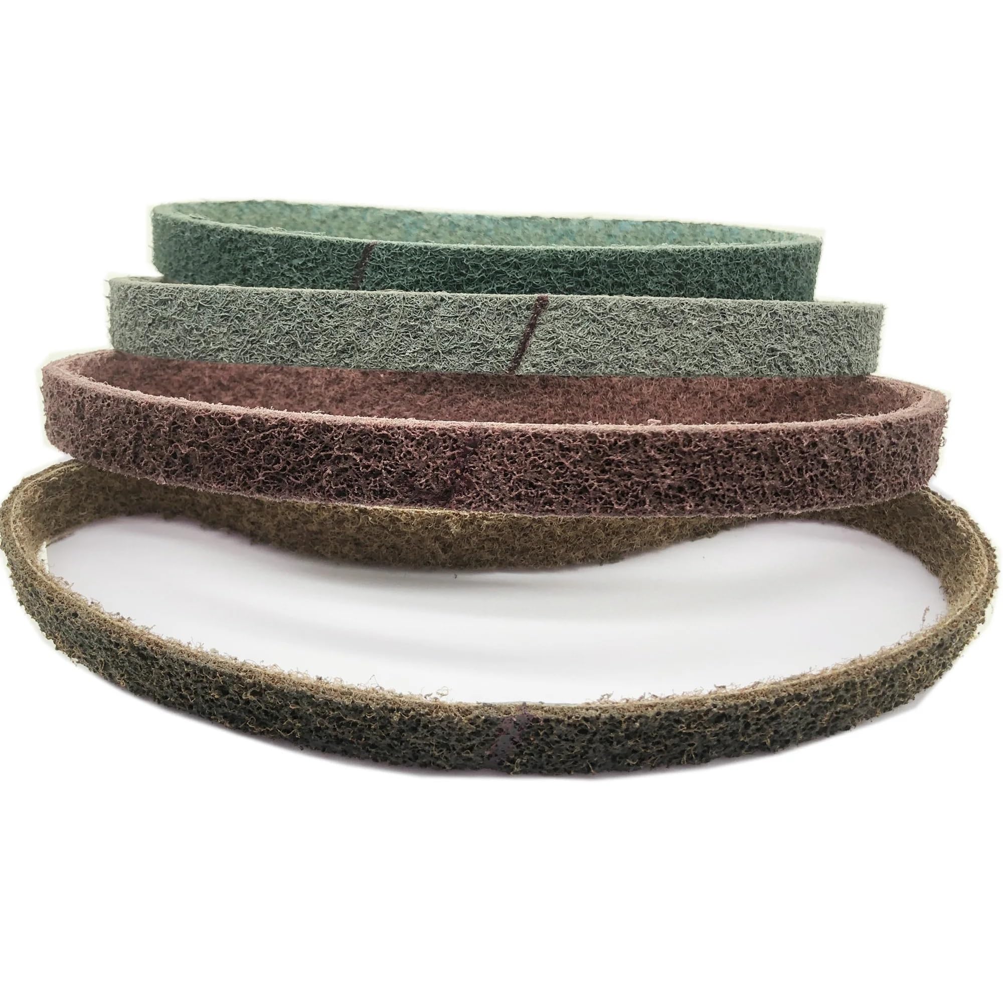 Nastro abrasivo in nylon non tessuto da 8 pezzi 20x520mm Rettifica extra grossolana for lucidare il materiale di condizionamento della superficie(8pcsxBrown)
