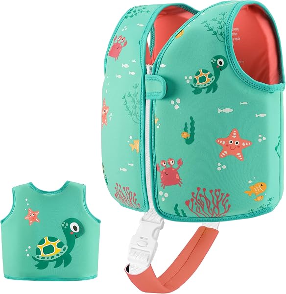 Gilet de Natation pour Enfant Fille et garçon avec Sangles de sécurité réglables Âge 1-3 ou 3-6 - 1