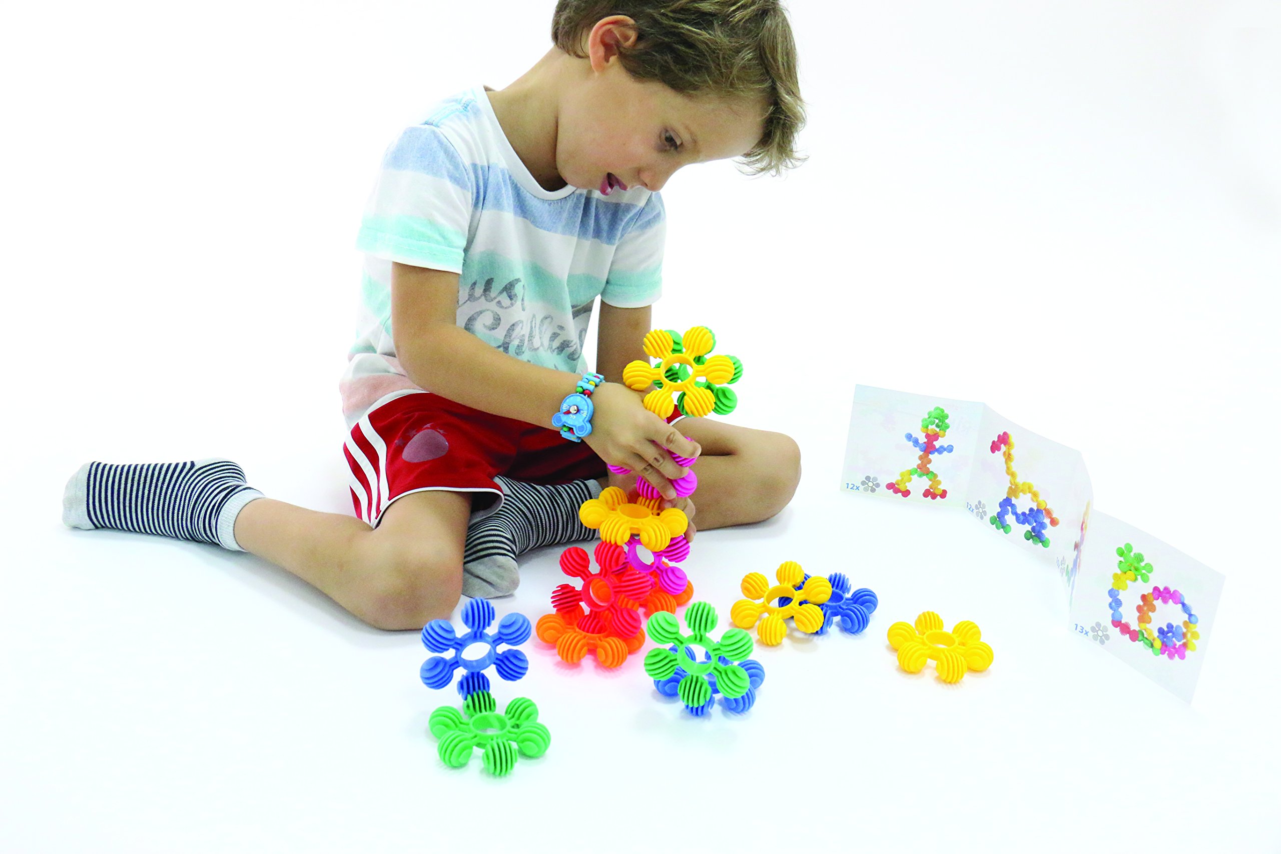 BSM Interstar-Tubo Rings Gioco di Costruzione Prima Infanzia, Colore 24 Pezzi, Norme, in 01024T