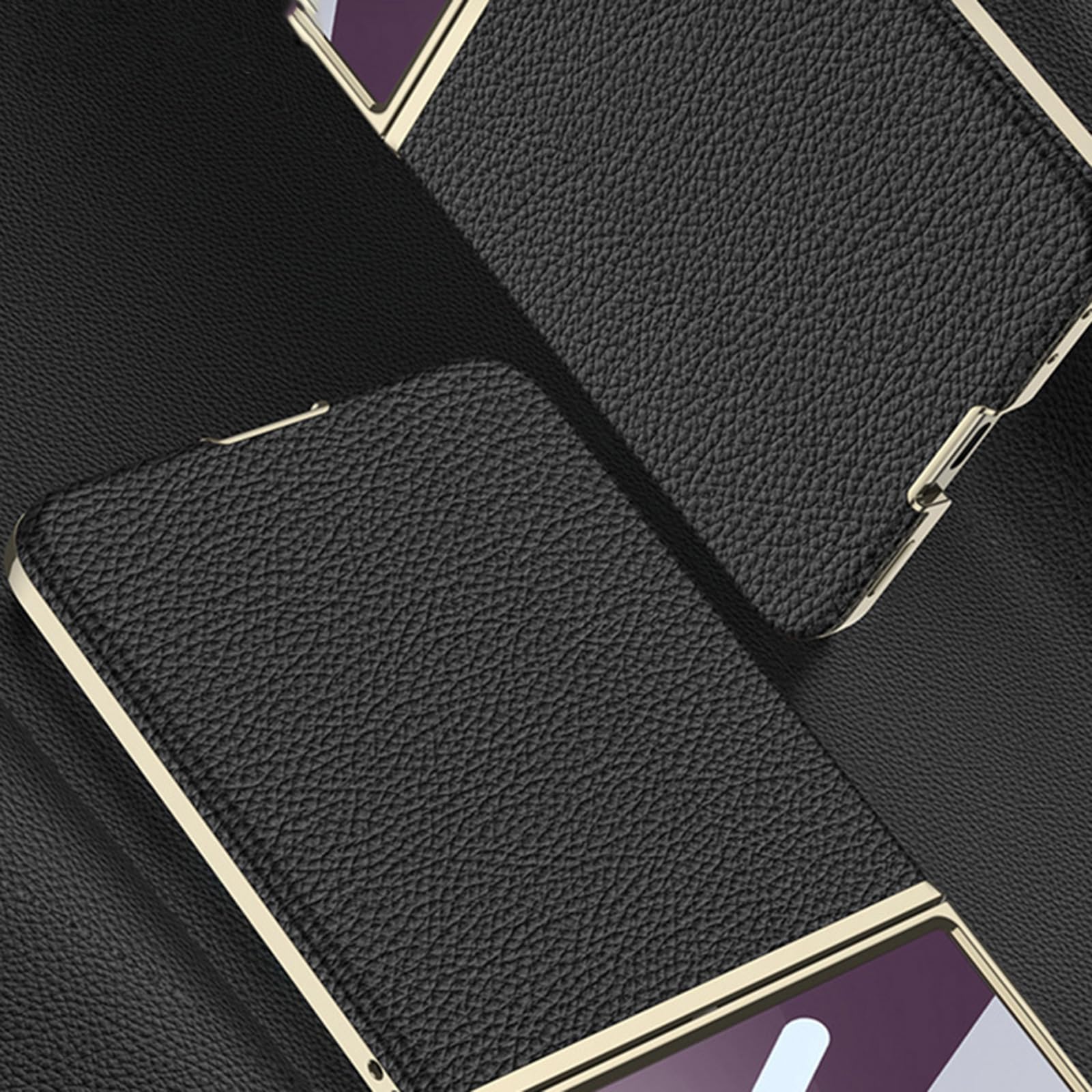 Étui pour Samsung Galaxy Z Flip 7, Luxe Electroplated Housse en Cuir Screen Protection Anti-Rayures Coque,Violet,Flip 7