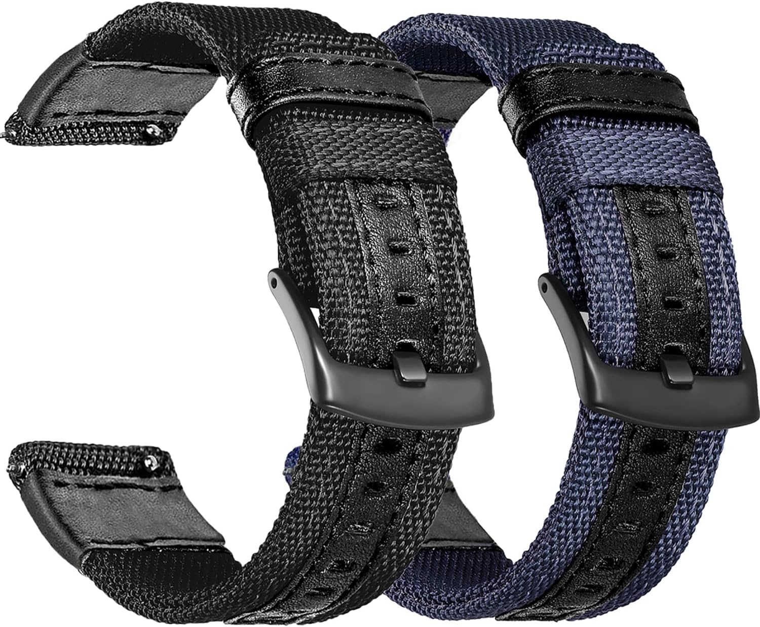 Galaxy Watch 46mm Bands, Galaxy Watch 3 45mm Band, Gear S3 Frontier Bands, 22mm Nylon Sports Replacement Strap Wristband for Samsung Galaxy Watch 46mm 2019/3 45mm/ Gear S3-2 Pack