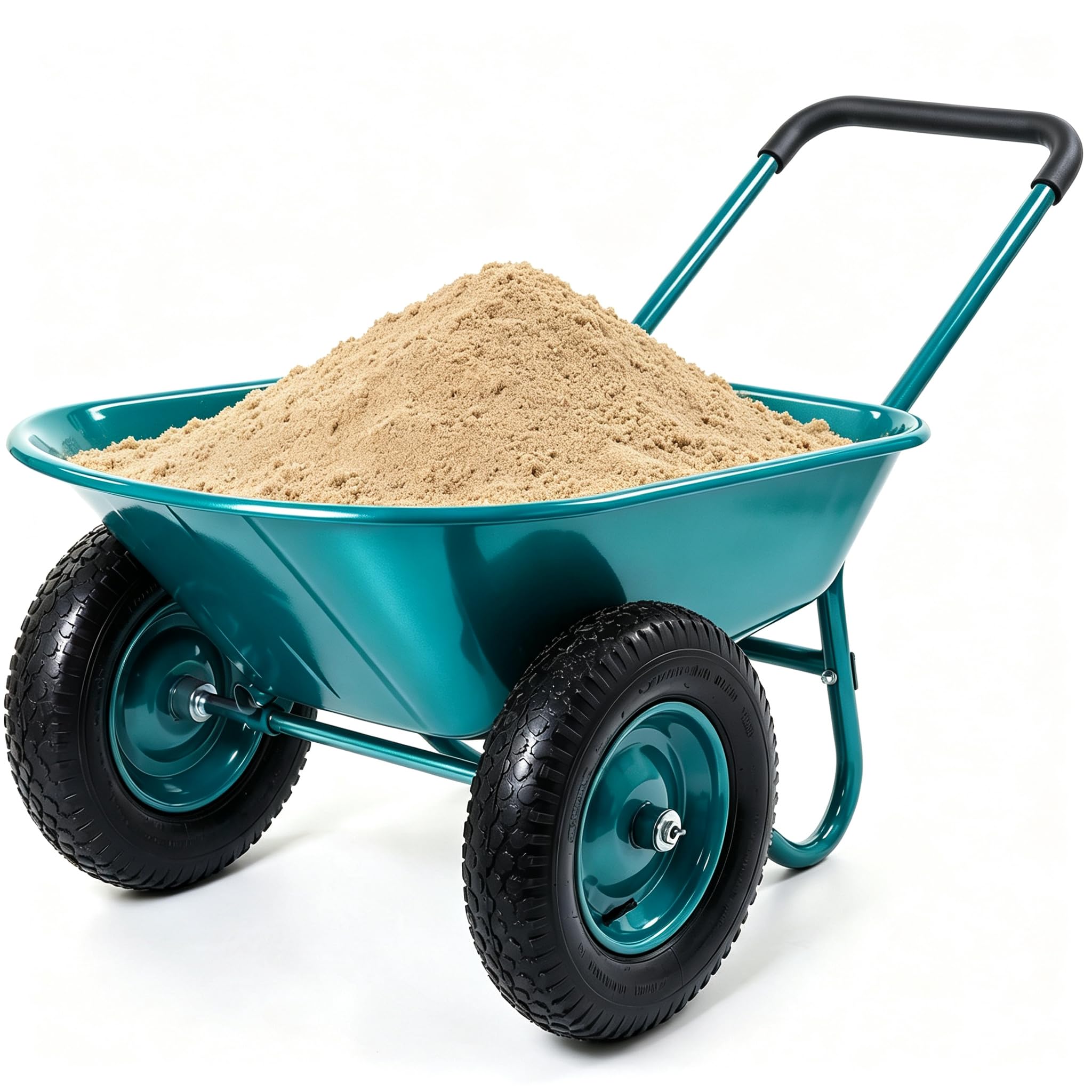 Garten Schubkarre， 2 Räder, 100L 272 kg Tragkraft，Luftbereifung
