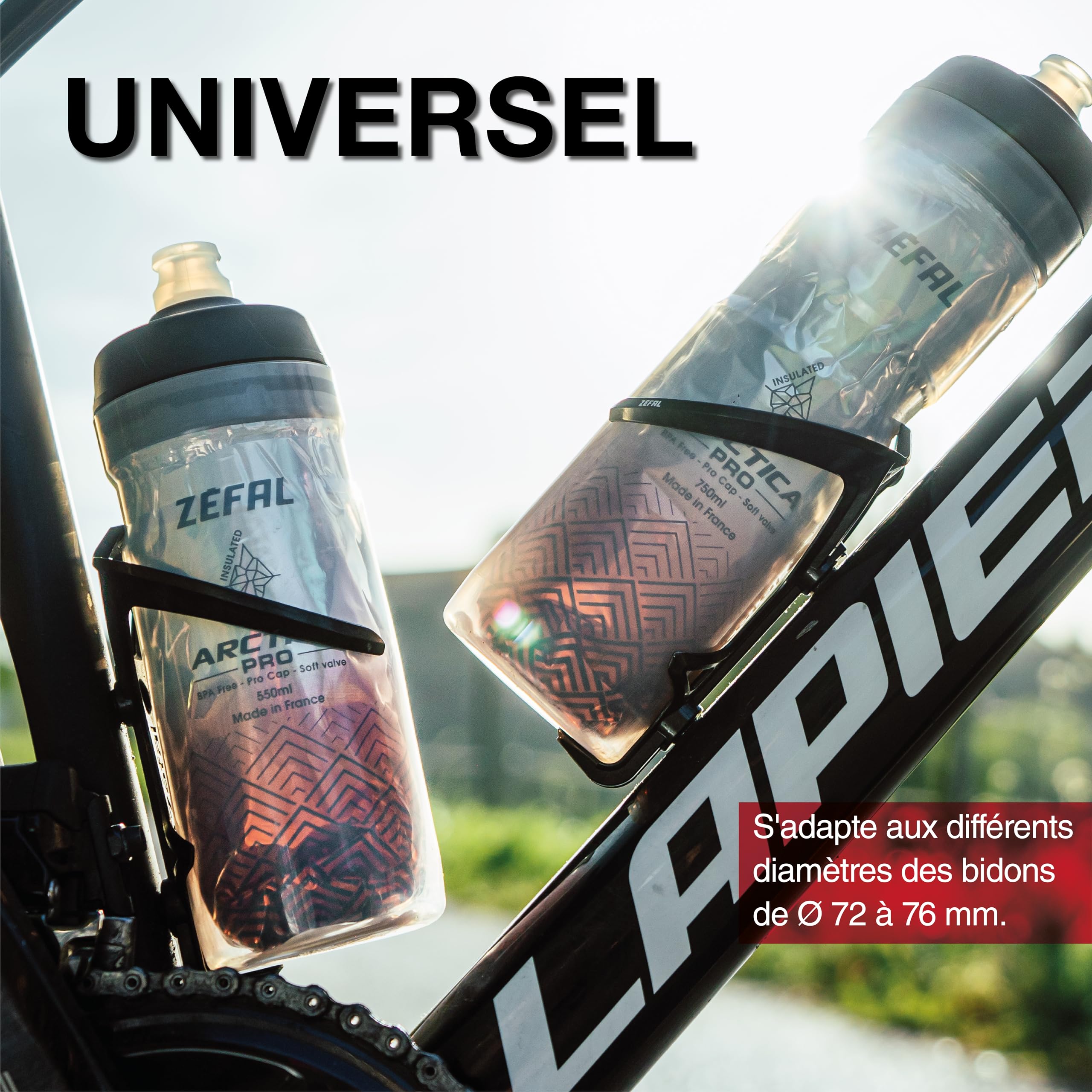ZEFAL Pulse L2 - Portaborraccia Carbonio Bici - Porta Borracia Bicicletta in fibra di carbonio - 18g, Nero