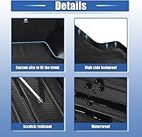 Vista 5 de X AUTOHAUX Tapete de maletero para Kia Seltos 2020-2023, revestimiento de carga trasera, ajuste personalizado, tapete de suelo de TPE para maletero