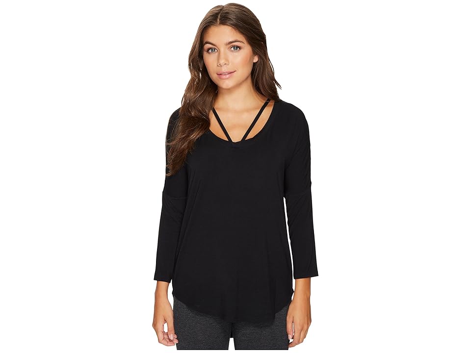 

P.J. Salvage Solid Strap Long Sleeve (Black) Women's Clothing