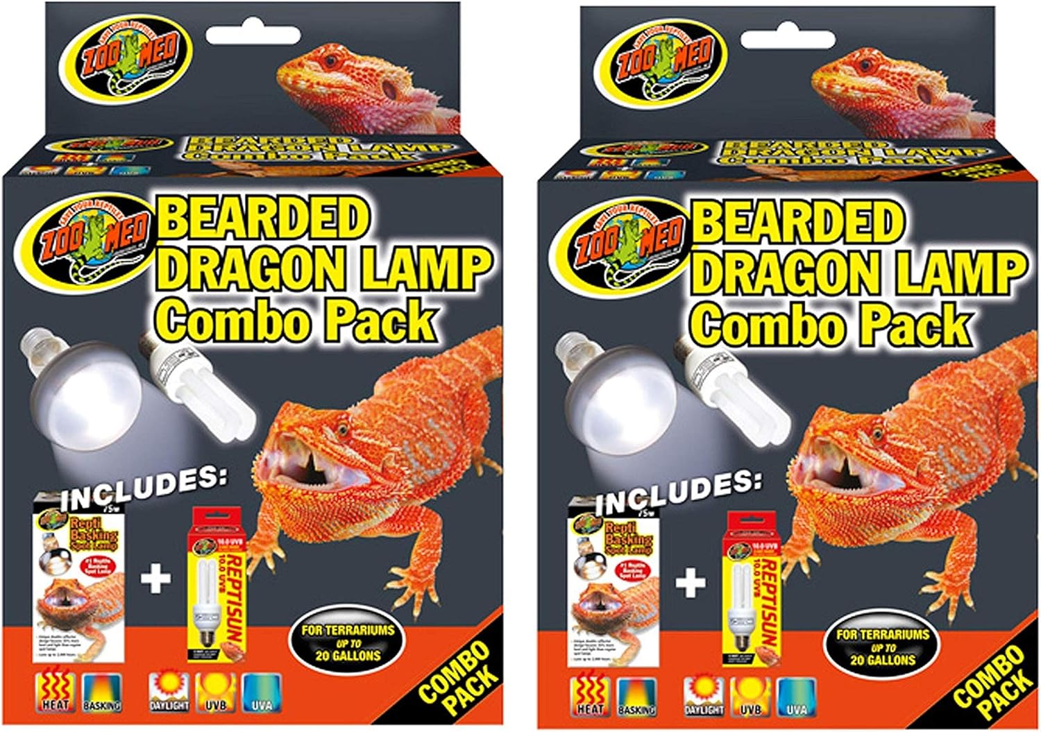 Zoo Med 2 Pack of Bearded Dragon Lamp Combo Packs