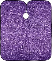 Vista 1 de Lavender Purple Glitter Haircut Cape Salon Professional Cape, 64.9 x 55.1 Inches Home Haircut Cape