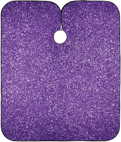 Lavender Purple Glitter Haircut Cape Salon Professional Cape, 64.9 x 55.1 Inches Home Haircut Cape