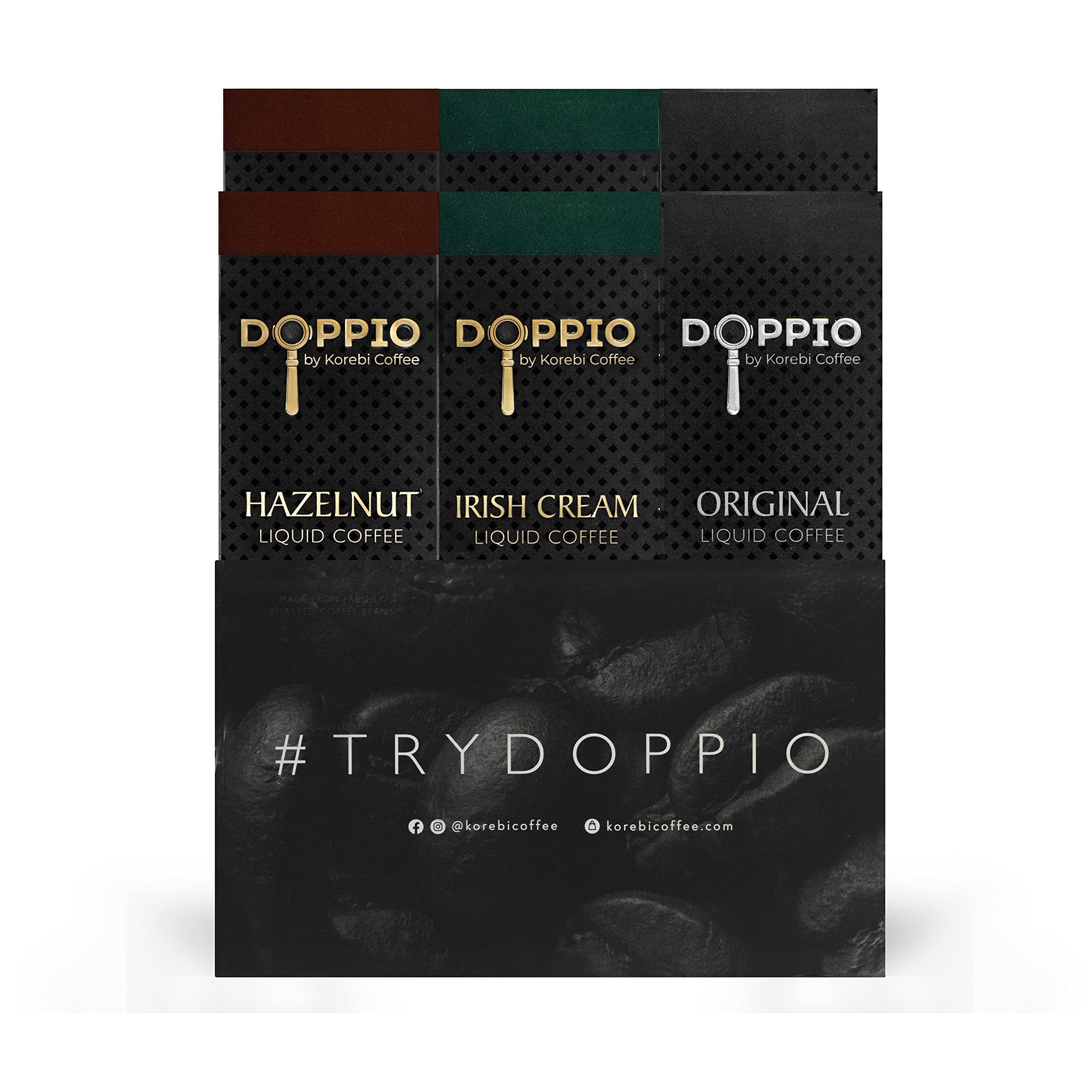 Doppio Assorted - Artisan Coffee Concentrate | Liquid Coffee | 100% Arabica | Ready to Use | Make in 30 Secs | Hot or Cold | With or Without Milk | 6 Boxes [600ml] (30 packs, 20ml/pack) (B098PNHZNR) Amazon Price History, Amazon Price Tracker