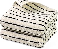 Jacquotha Black & White Striped Cotton Hand Towels 14x29 Set of 2 - Soft Absorbent Quick-Dry Bathroom Kitchen Farmhouse Decor