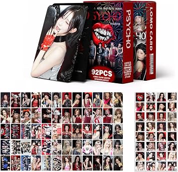 BABYMONSTER Photocards, 60 Pieces BabyMonster Photo Cards, 32 Stickers, BM PSYCHO New Album Cards, Baby Monster Photo Cards, Must-Have for Fans Red