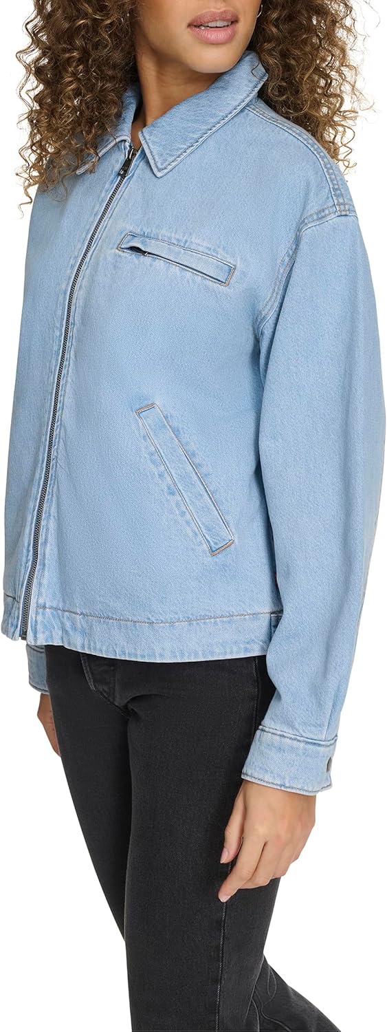 Levi's Women's Zip Up Utility Jacket With Collar - Image 3