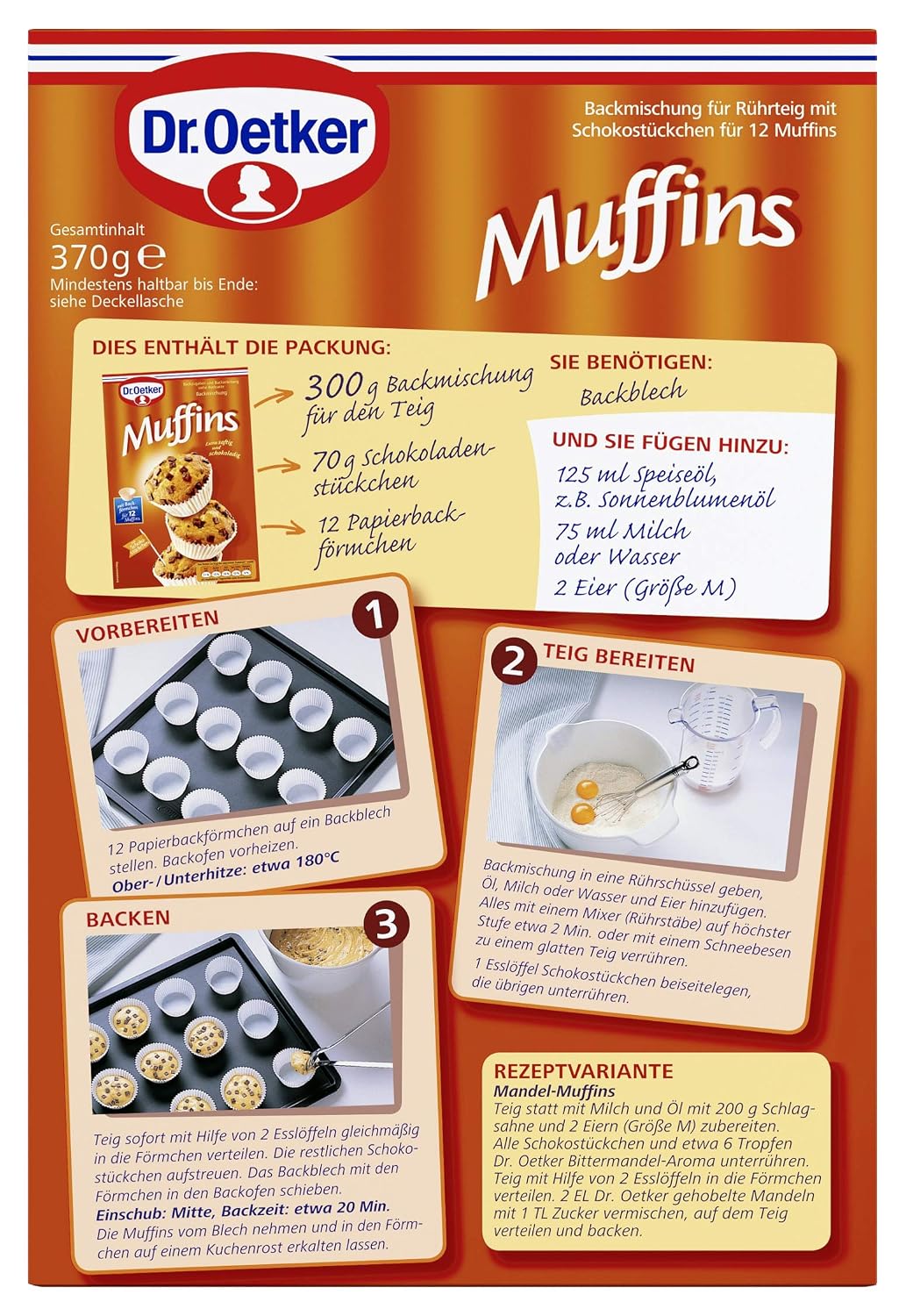 Dr Oetker Muffins 8er Pack 8 X 370 G Amazon De Lebensmittel Getranke 