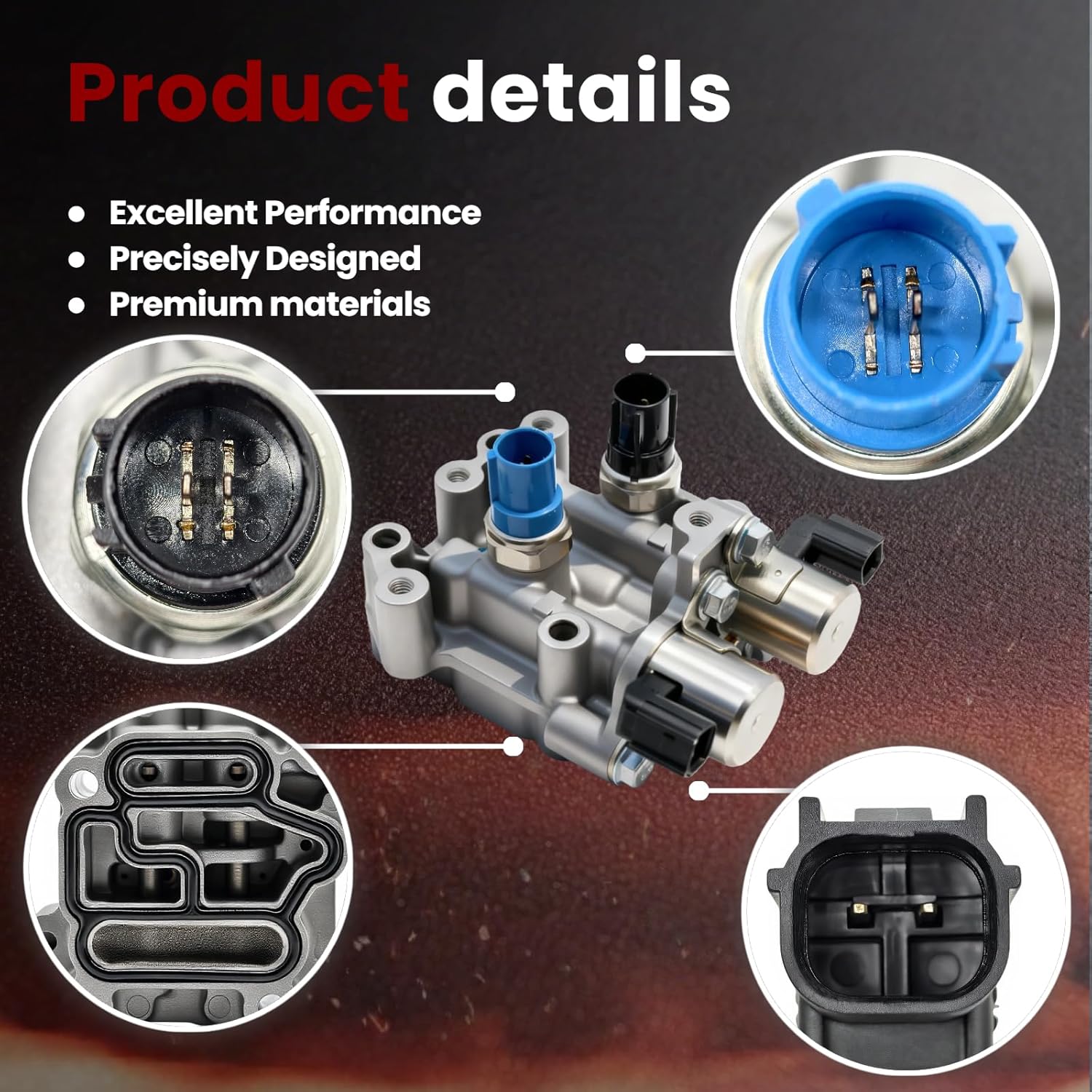 VTC Spool Valve Assembly, VVT Solenoid, Variable Valve Timing Solenoid,- Fixes VTC System Issues, Replaces OE 15811-R41-L01 918-007 VVT289, Compatible with Accord 2008-2012