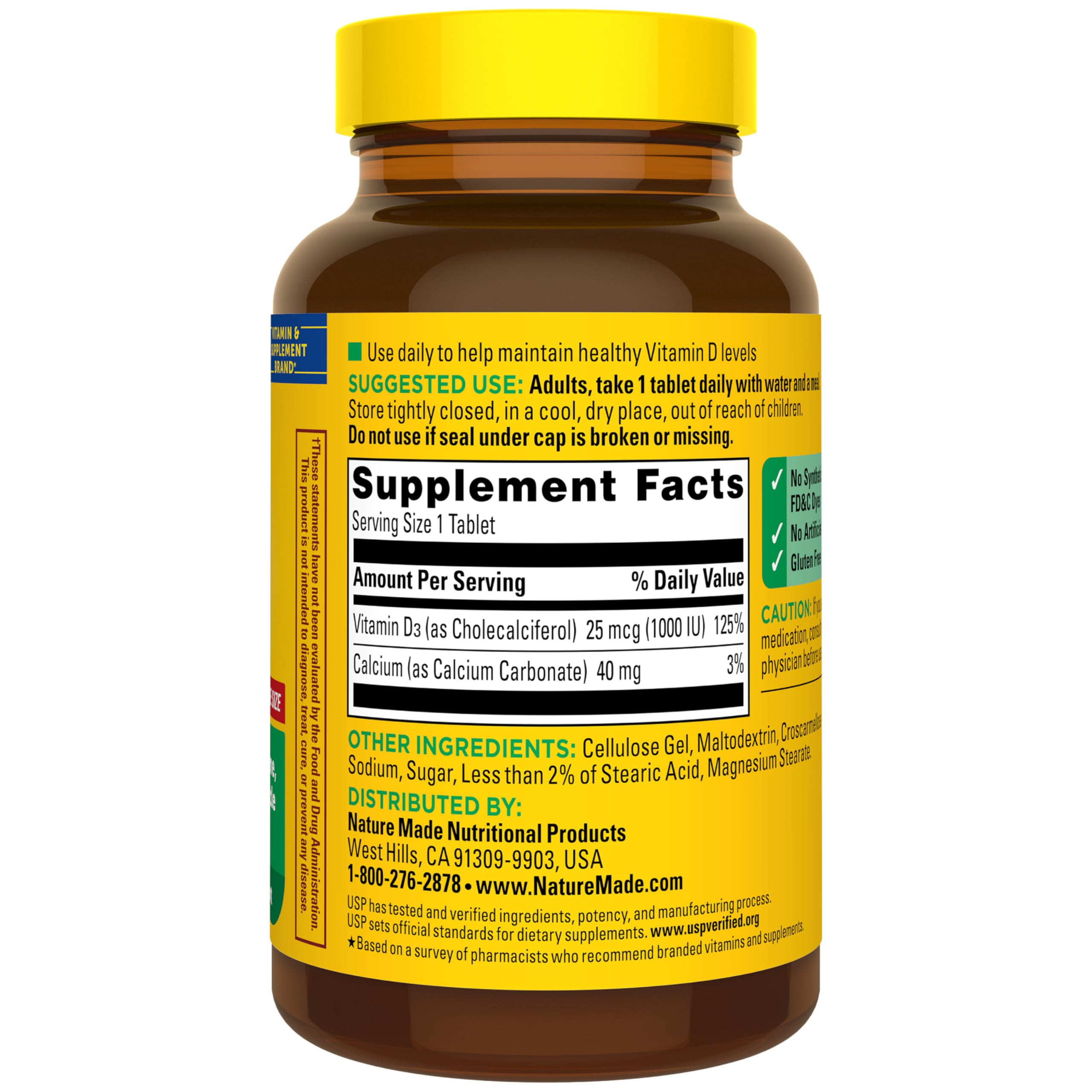 Nature Made Vitamin D3 1000 IU (25 mcg), 300 Vitamin D Tablets — Amazon image 8
