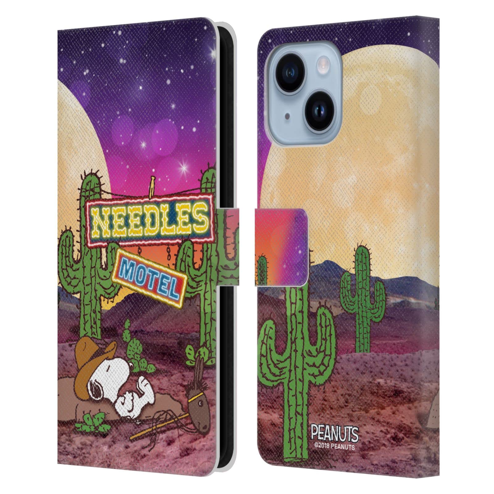 Étui portefeuille cuir iPhone 14 Plus Snoopy Peanuts housse protection - 7