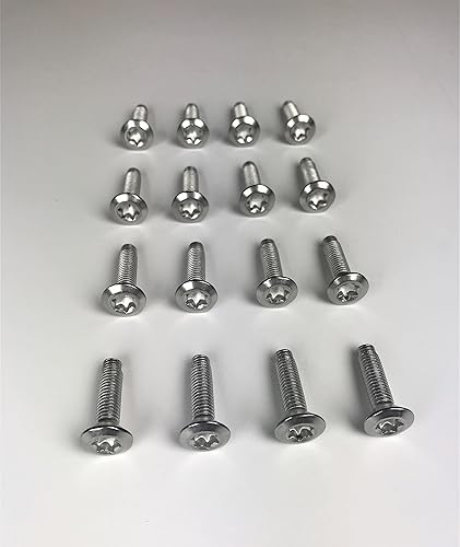 Tornillos Torx para puerta y capó de acero inoxidable de 16 unidades compatibles con modelos Jeep Wrangler JK 2007 a 2018