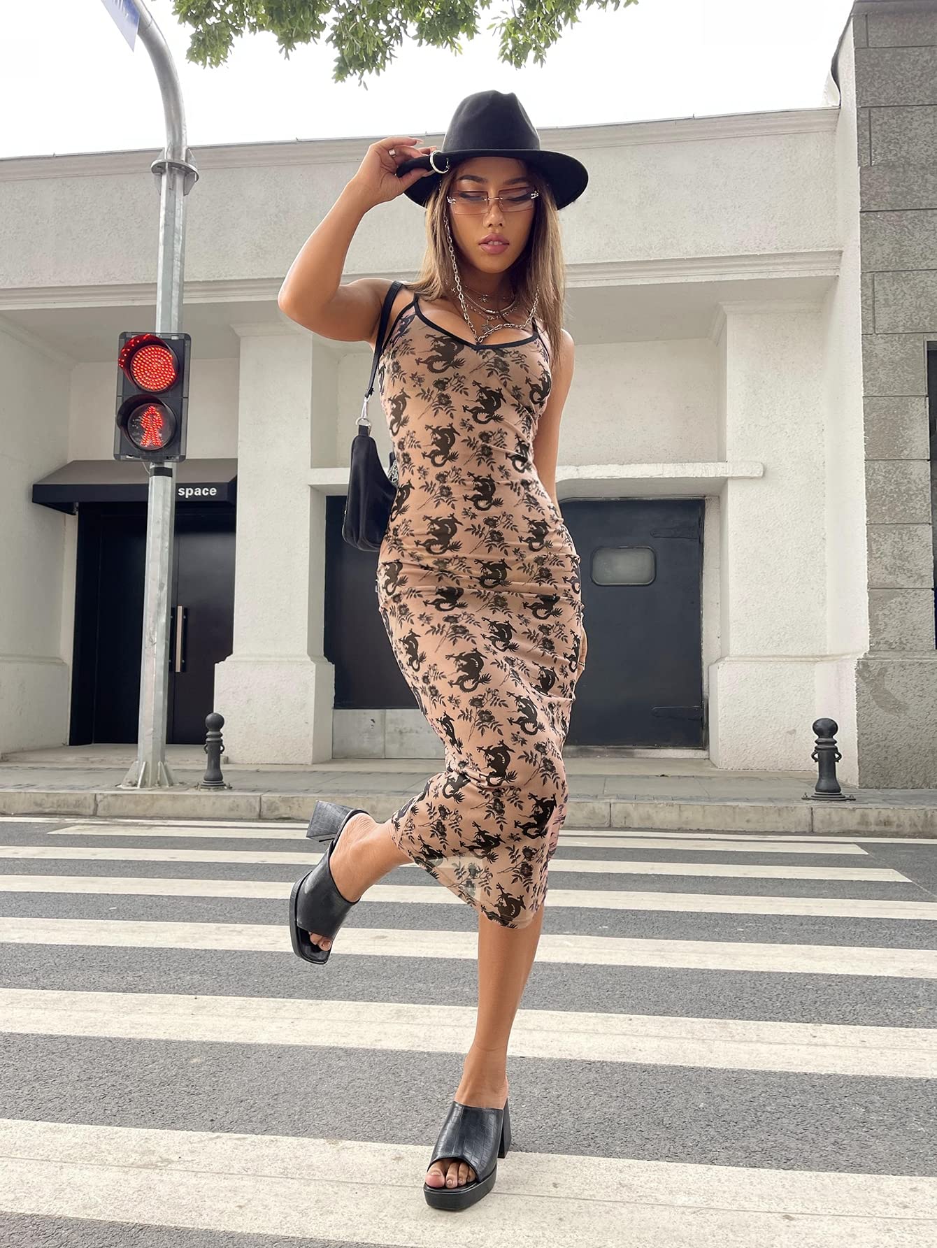 knee length dresses for ladies Anarchist Dragon Mini Dress main image 1