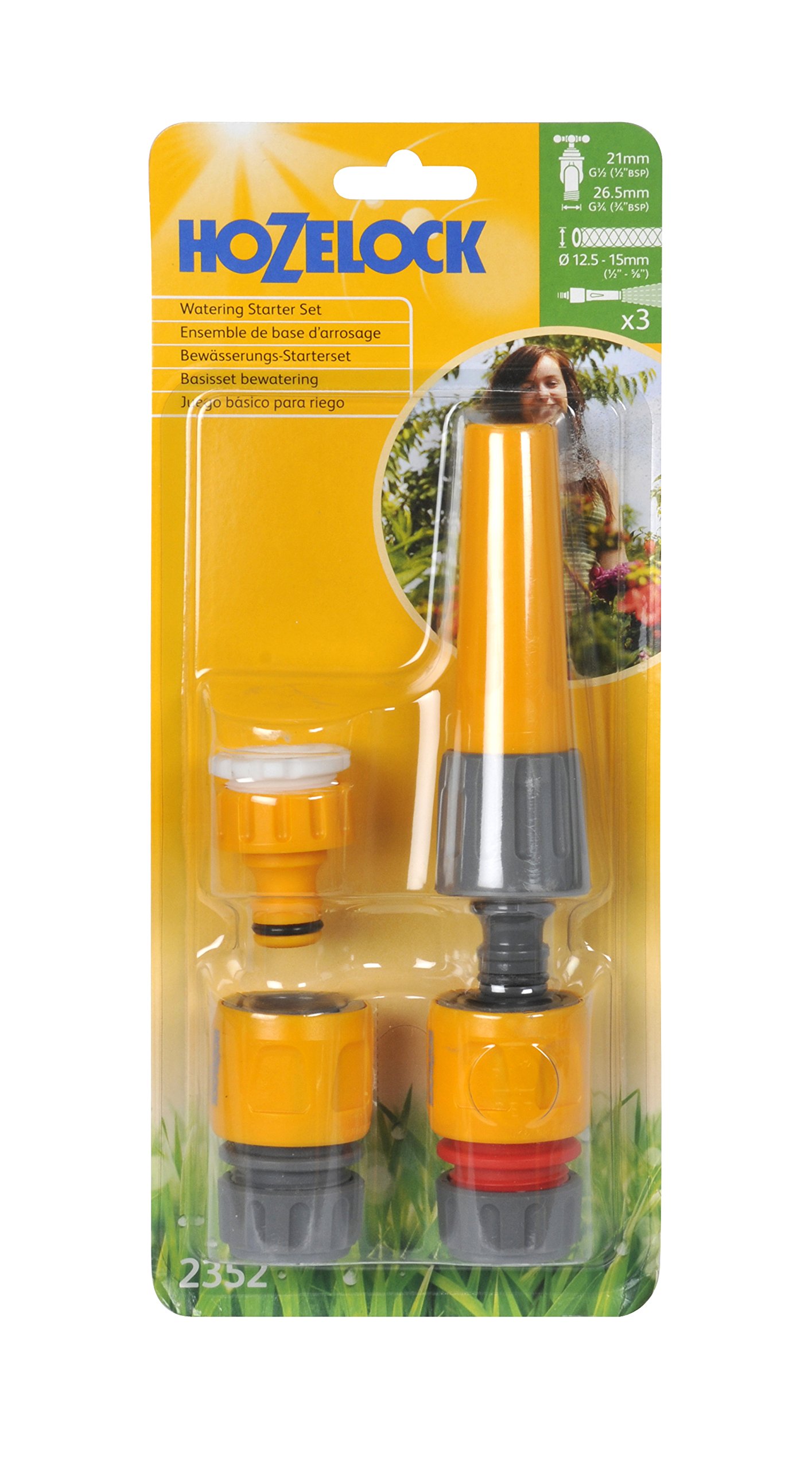 Hozelock 117020 Tuyau 15 m diam 15 mm Tricoflex Ultraflex & 2352P0000 Nécessaire d’arrosage